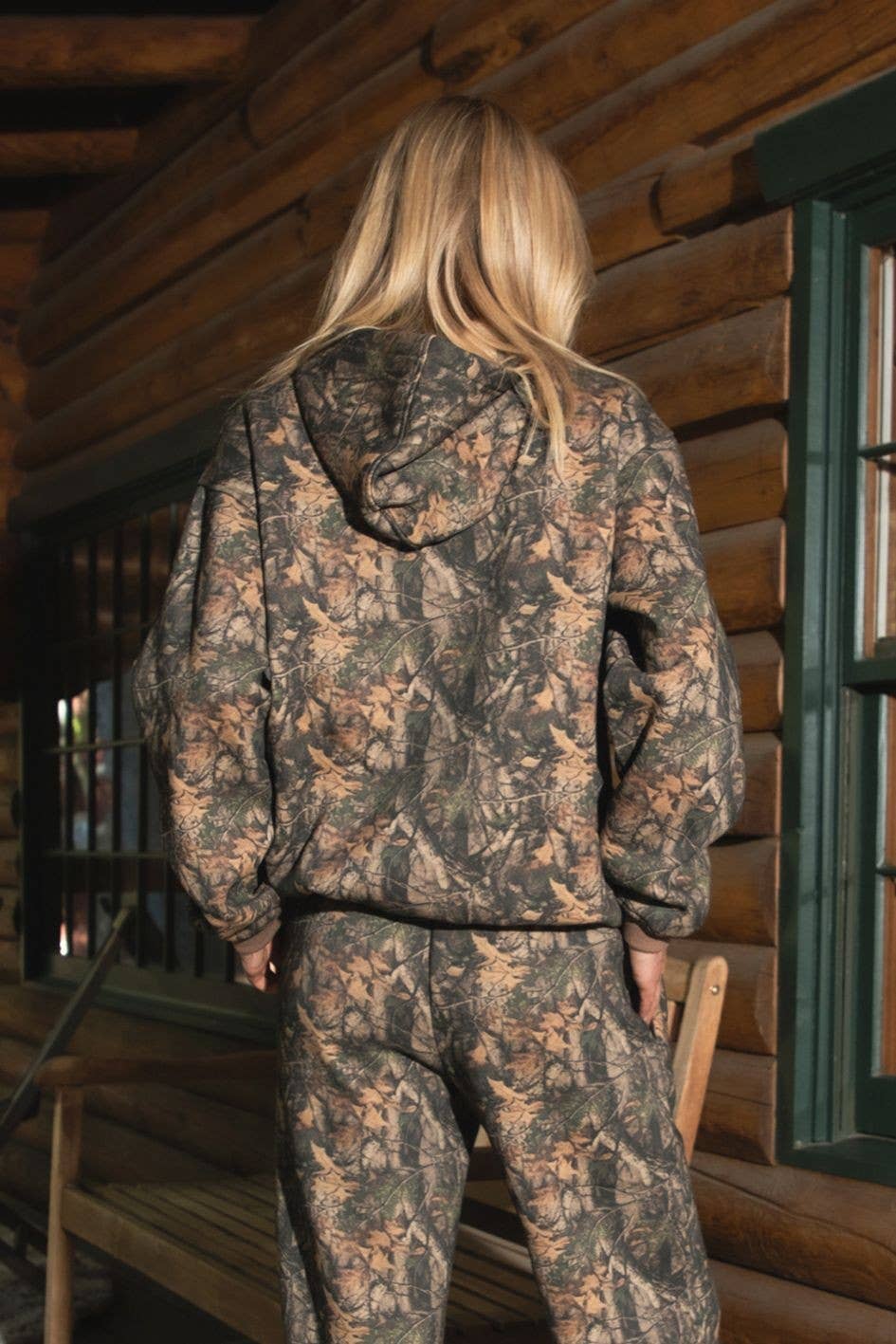 BAYOU Dark Woodland Camo Lounge Cloud Fleece Classic Hoodie