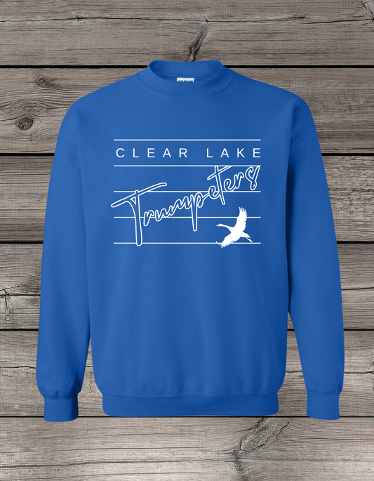 Clearlake Trumpeters Crewneck Sweatshirt | School Spirit Wear | Youth & Adult Sizes | Lined