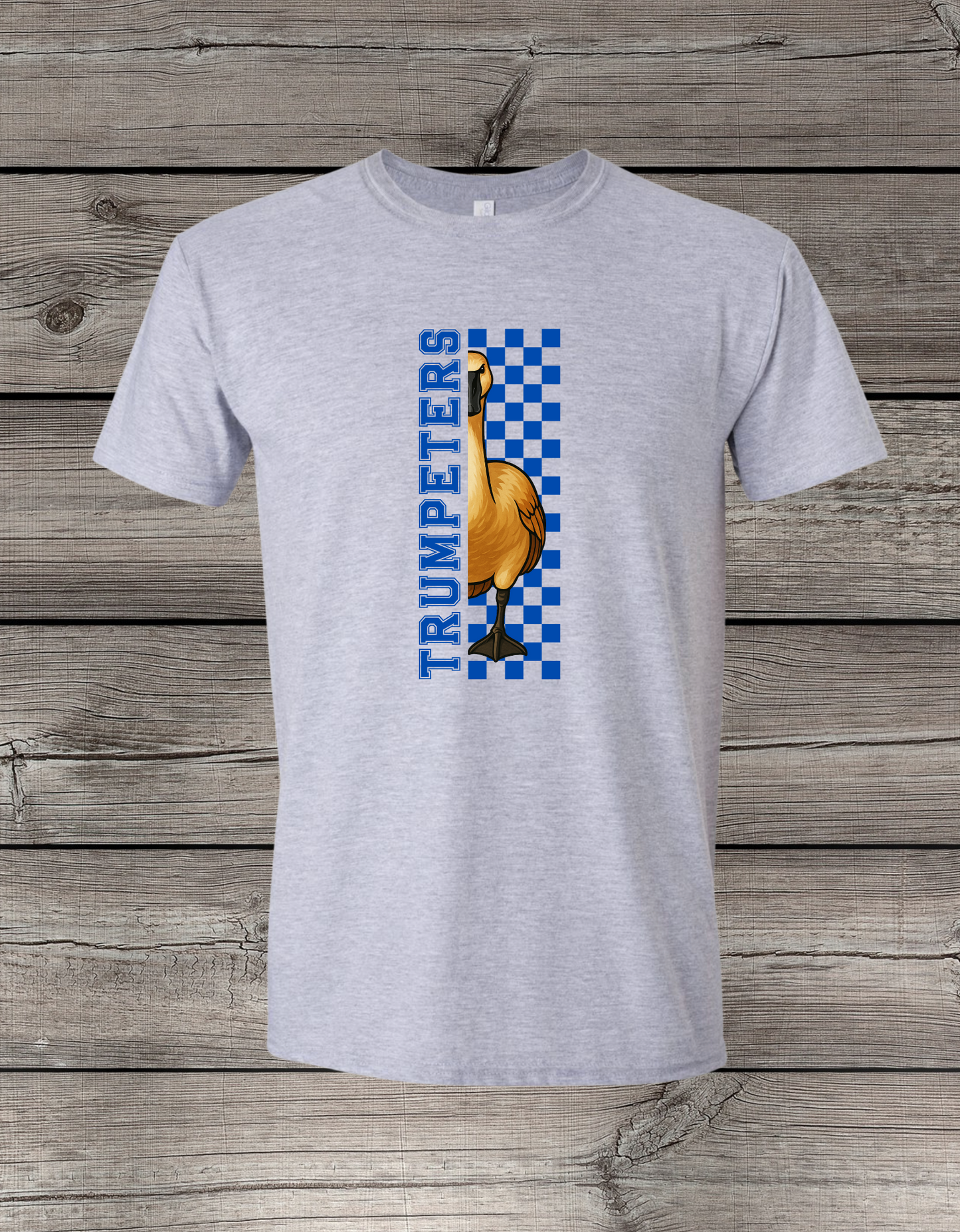 Clearlake Trumpeters T-Shirt | School Spirit Wear | Youth & Adult Sizes | Trumpeters Checkered