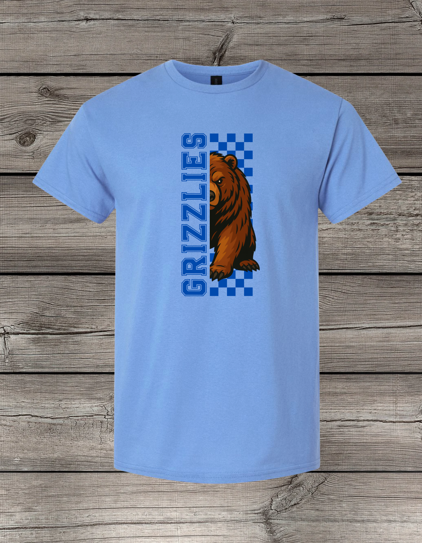 Mary Purcell Grizzlies T-Shirt | School Spirit Wear | Youth & Adult Sizes | Checkered