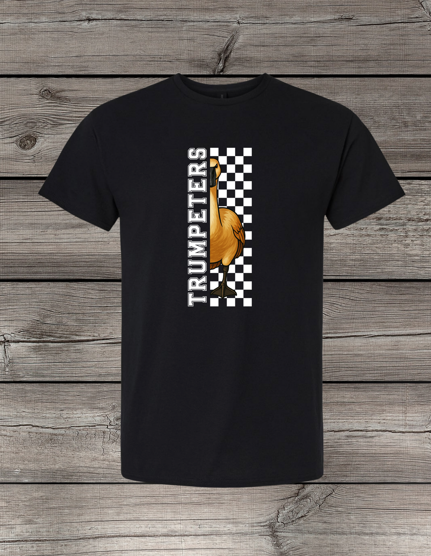Clearlake Trumpeters T-Shirt | School Spirit Wear | Youth & Adult Sizes | Trumpeters Checkered