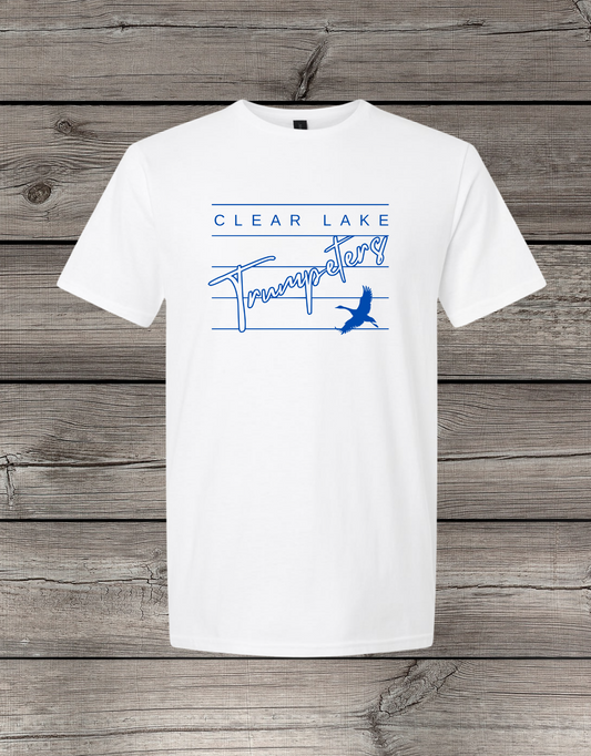 Clearlake Trumpeters T-Shirt | School Spirit Wear | Youth & Adult Sizes | Trumpeters Lined