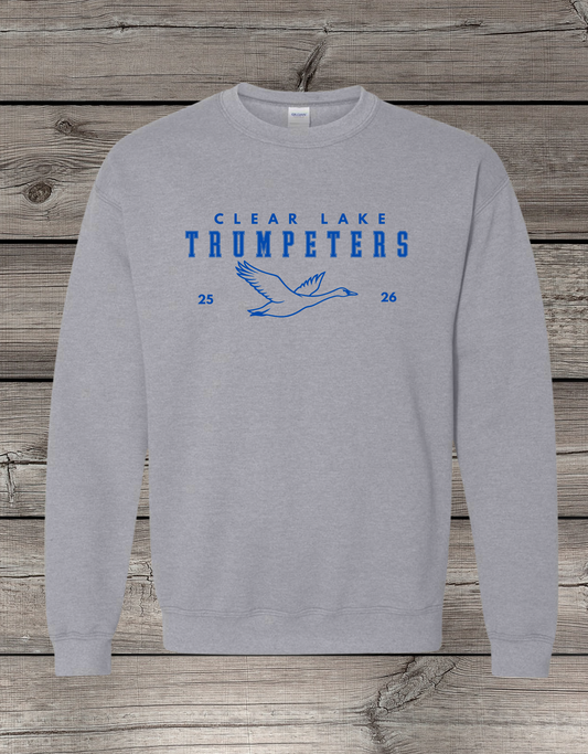 Clearlake Trumpeters Crewneck Sweatshirt | School Spirit Wear | Youth & Adult Sizes | 25/26