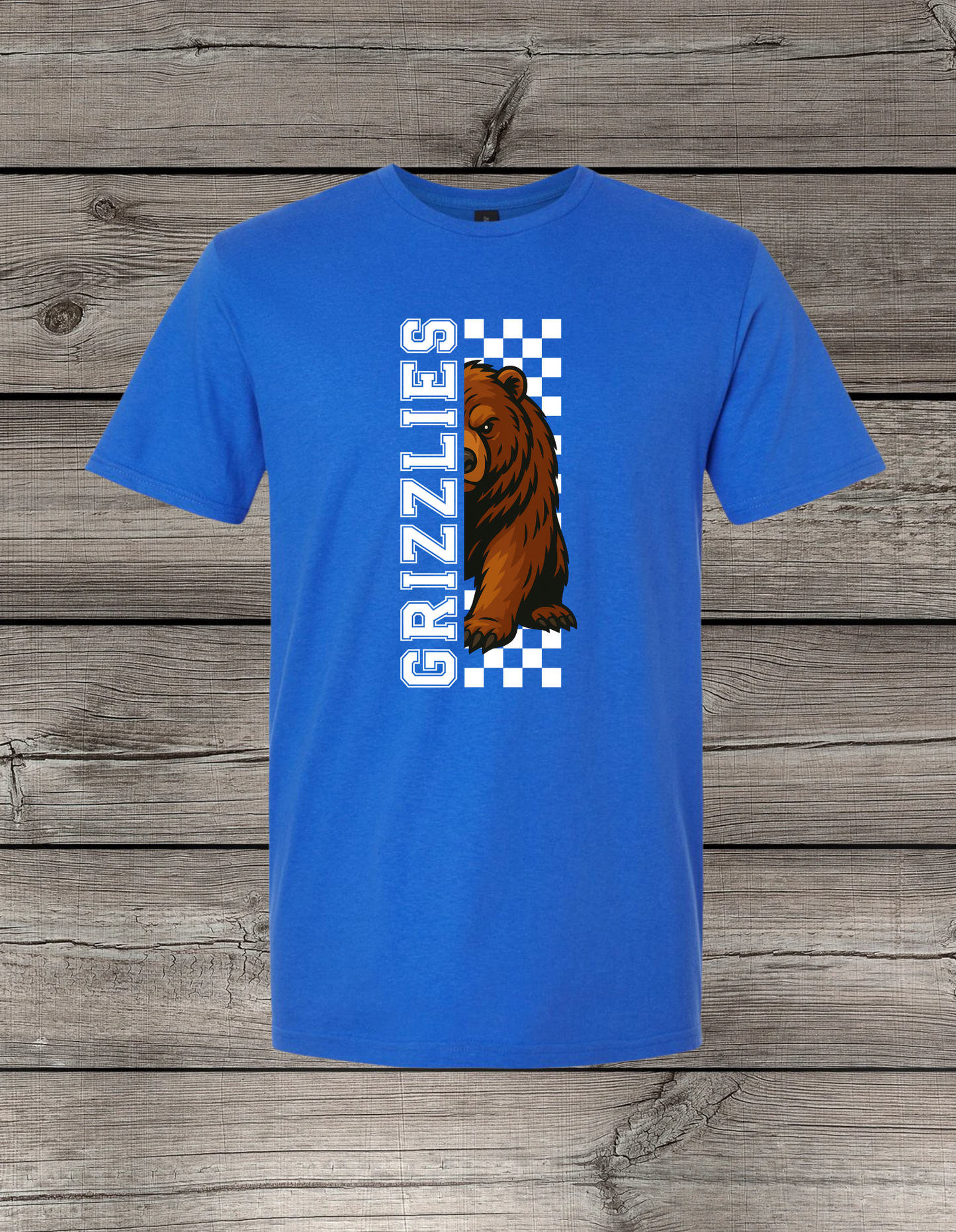 Mary Purcell Grizzlies T-Shirt | School Spirit Wear | Youth & Adult Sizes | Checkered