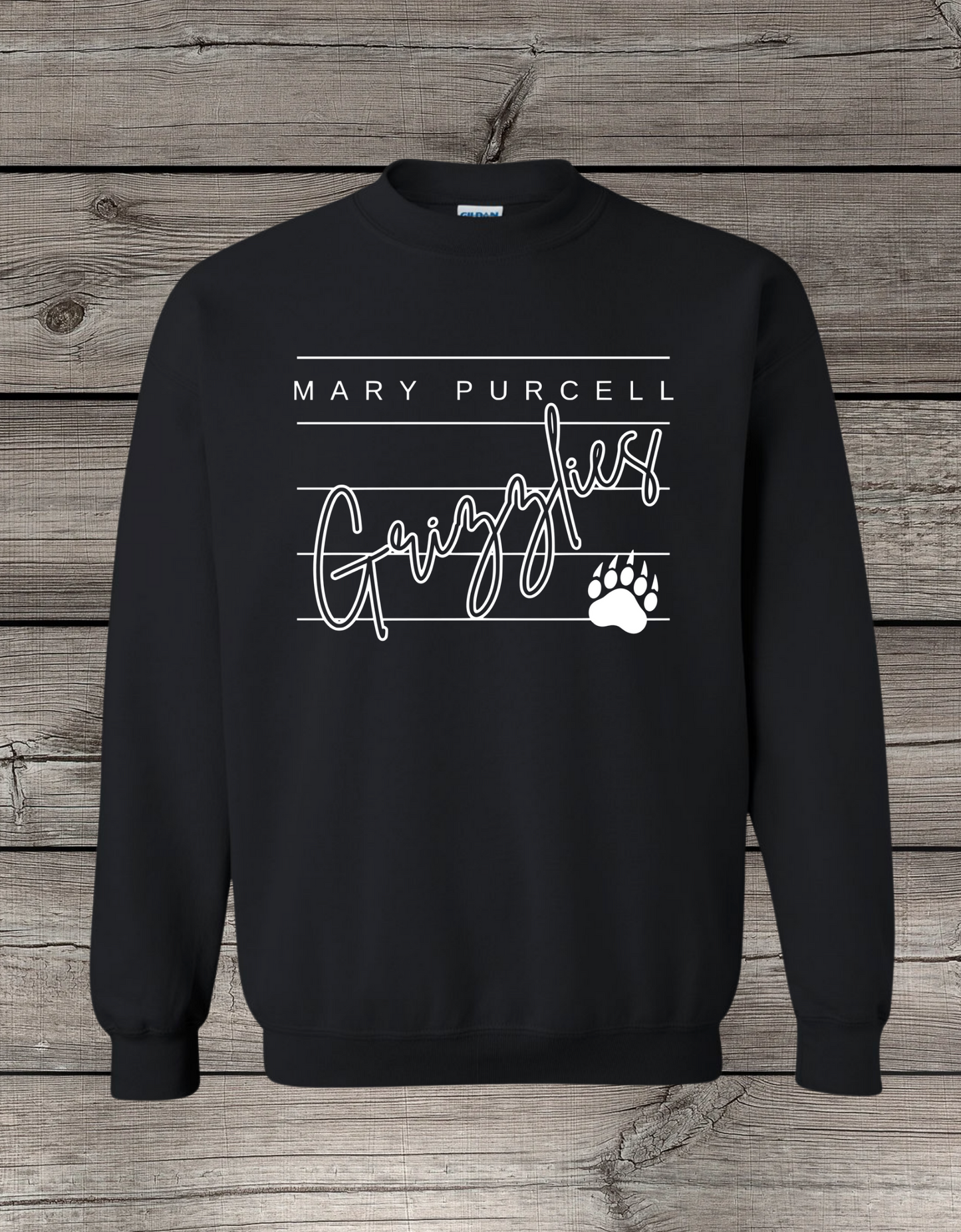 Mary Purcell Grizzlies Crewneck Sweatshirt | School Spirit Wear | Youth & Adult Sizes | Lined