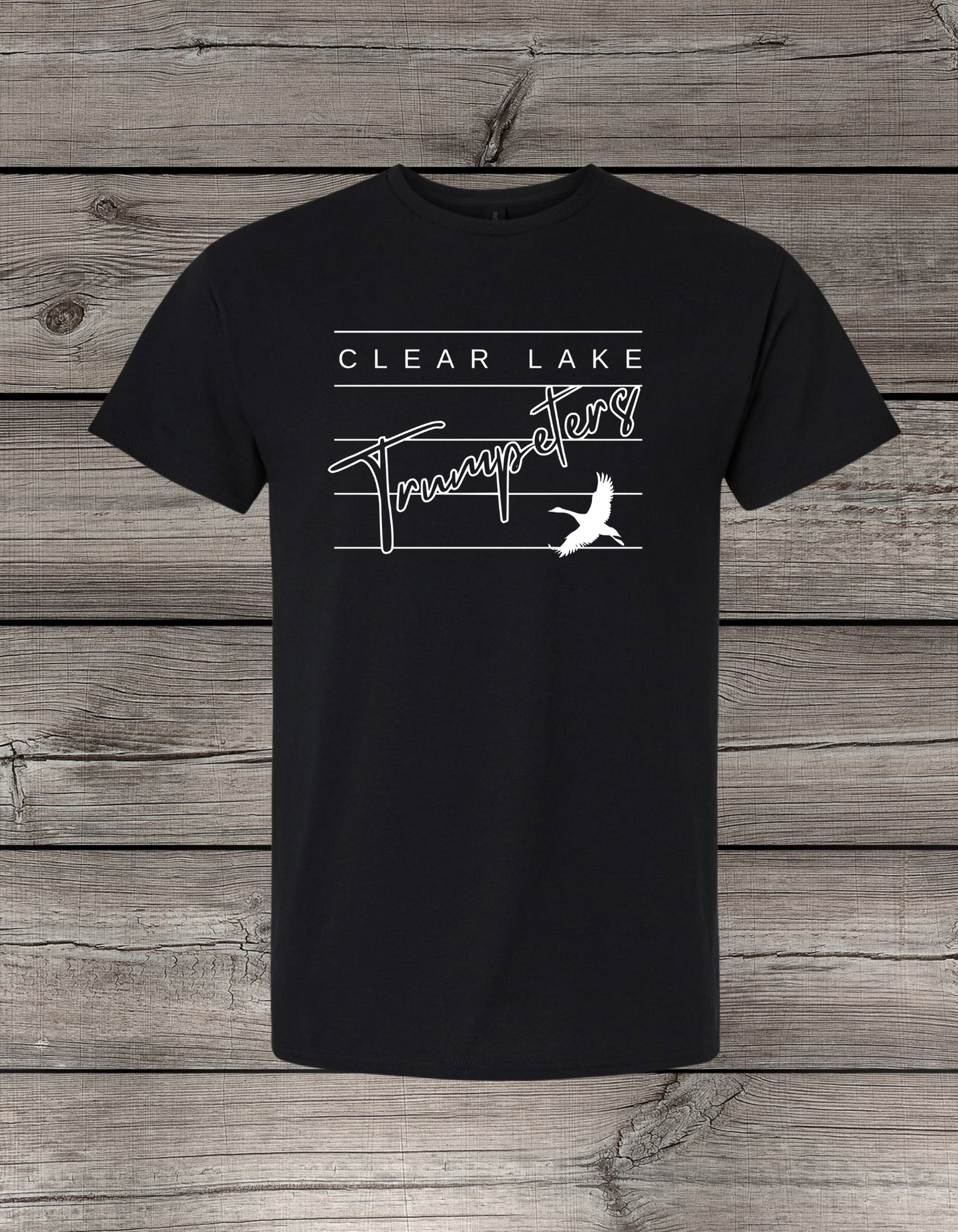 Clearlake Trumpeters T-Shirt | School Spirit Wear | Youth & Adult Sizes | Trumpeters Lined