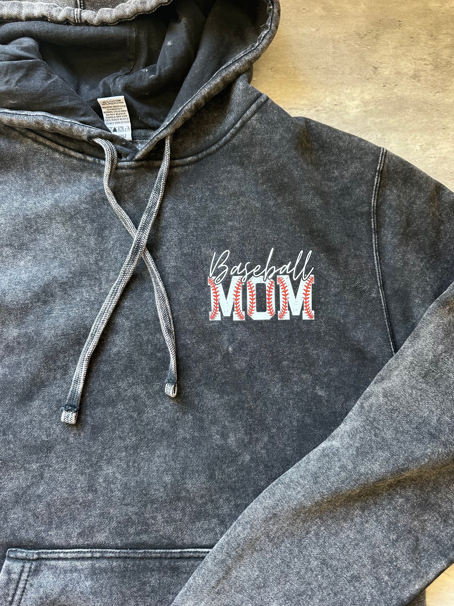 Baseball/Softball Custom Mineral Wash Hoodie