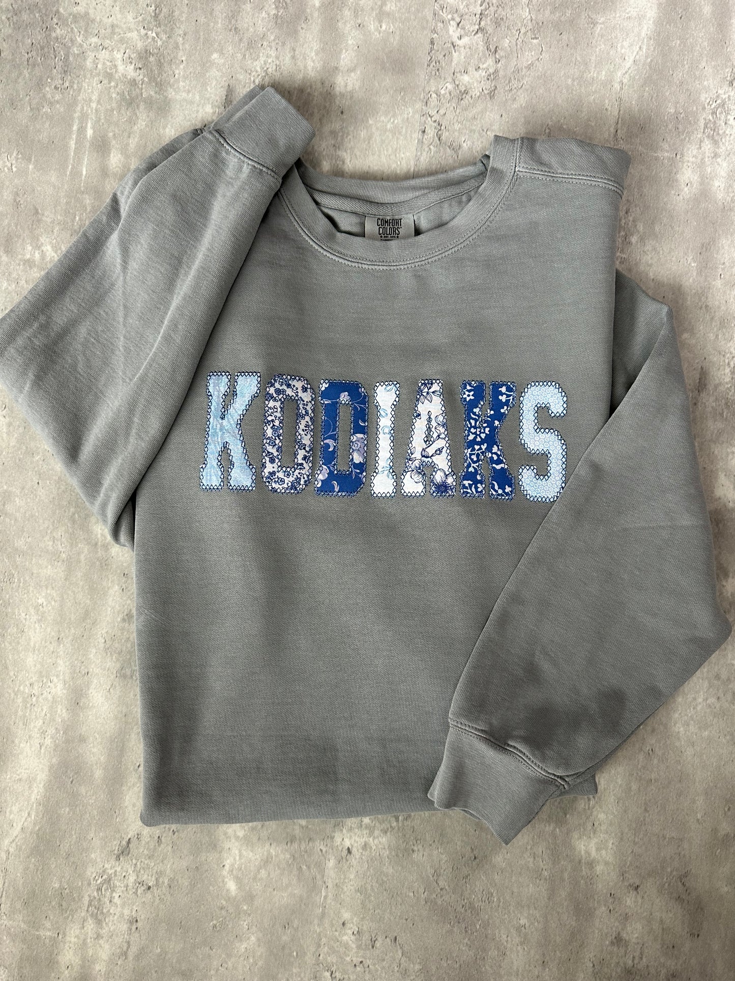 Custom Appliqué Embroidery - Comfort Colors Crewneck Sweatshirt