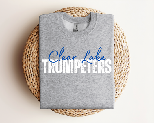Clear Lake Trumpeters | Sports Grey Gildan Hoodie, Tee & Crewneck | School Mascot Apparel | Unisex Fit