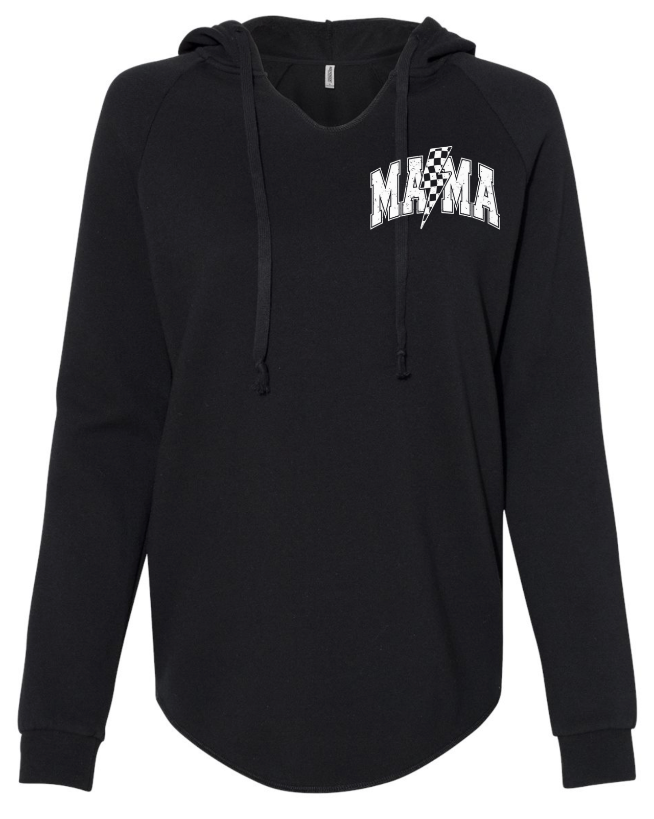 ☆runa-mama☆ Lightweight Mama Hoodie with Lightning Bolt – Minimalist Cozy