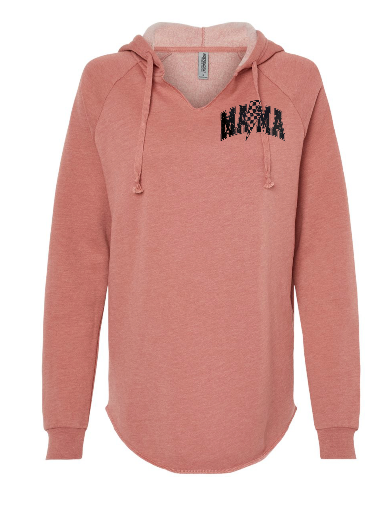 Lightweight Mama Hoodie with Lightning Bolt – Minimalist Cozy