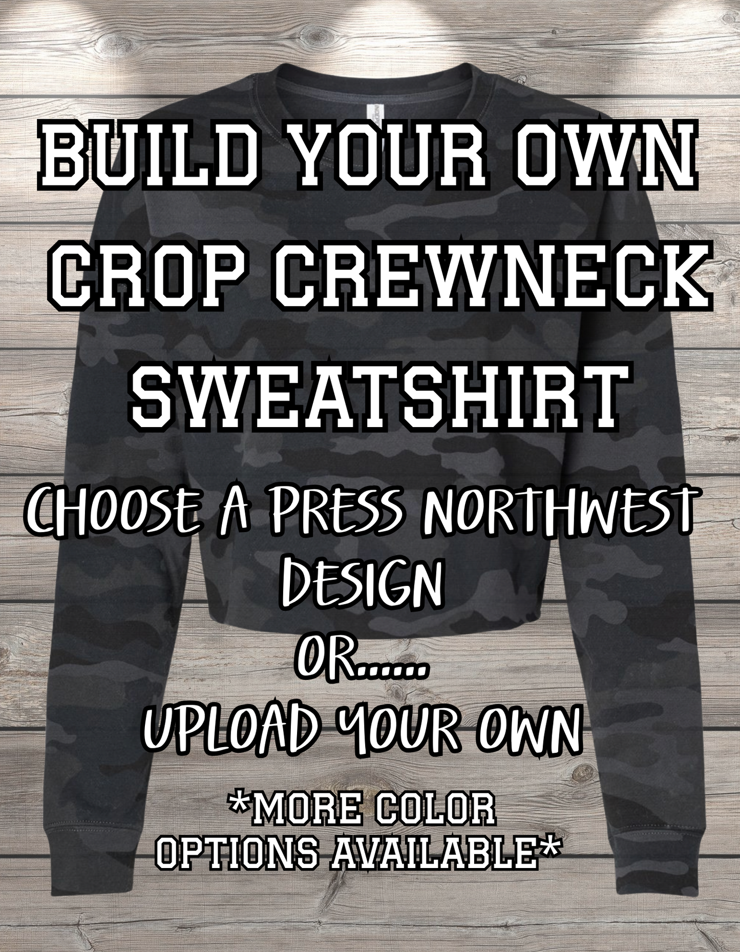 Custom Crop Crewneck Sweatshirt – Personalized & Printed Just for You