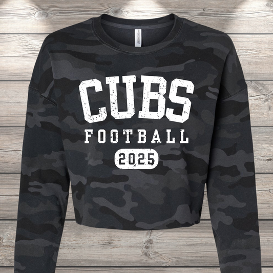 CUBS Football | Sedro Woolley Cubs Football Crop Crewneck Sweatshirt – Independent Trading Co. | Optional Name on Back or Sleeve