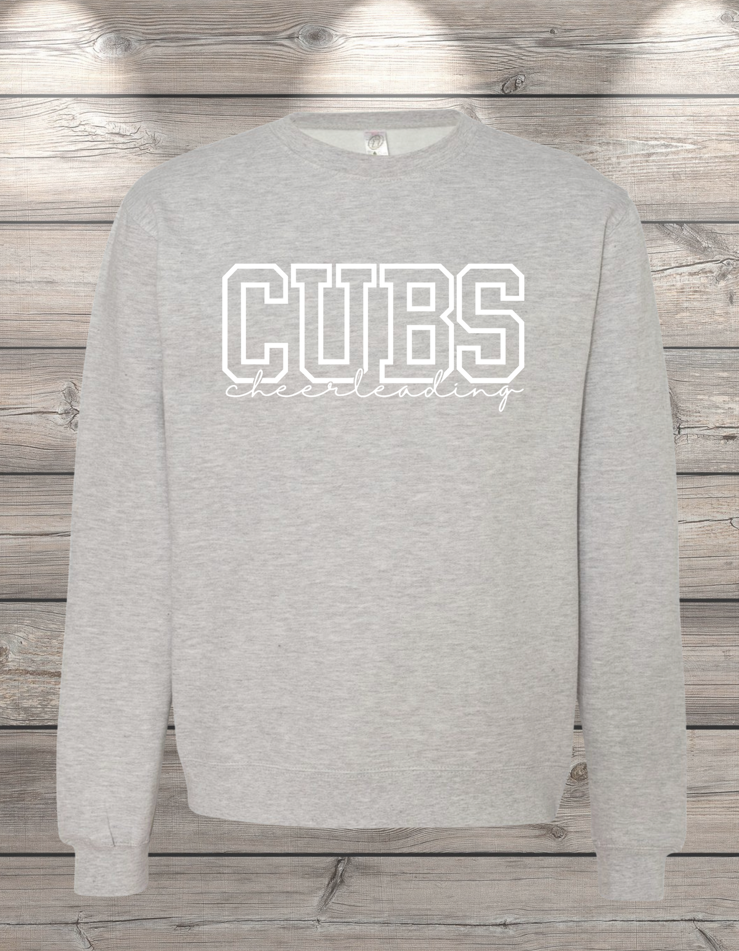 CUBS Cheerleading | Sedro Woolley Cubs Cheerleading Unisex Crewneck Sweatshirt – Independent Trading Co. | Optional Name on Back or Sleeve