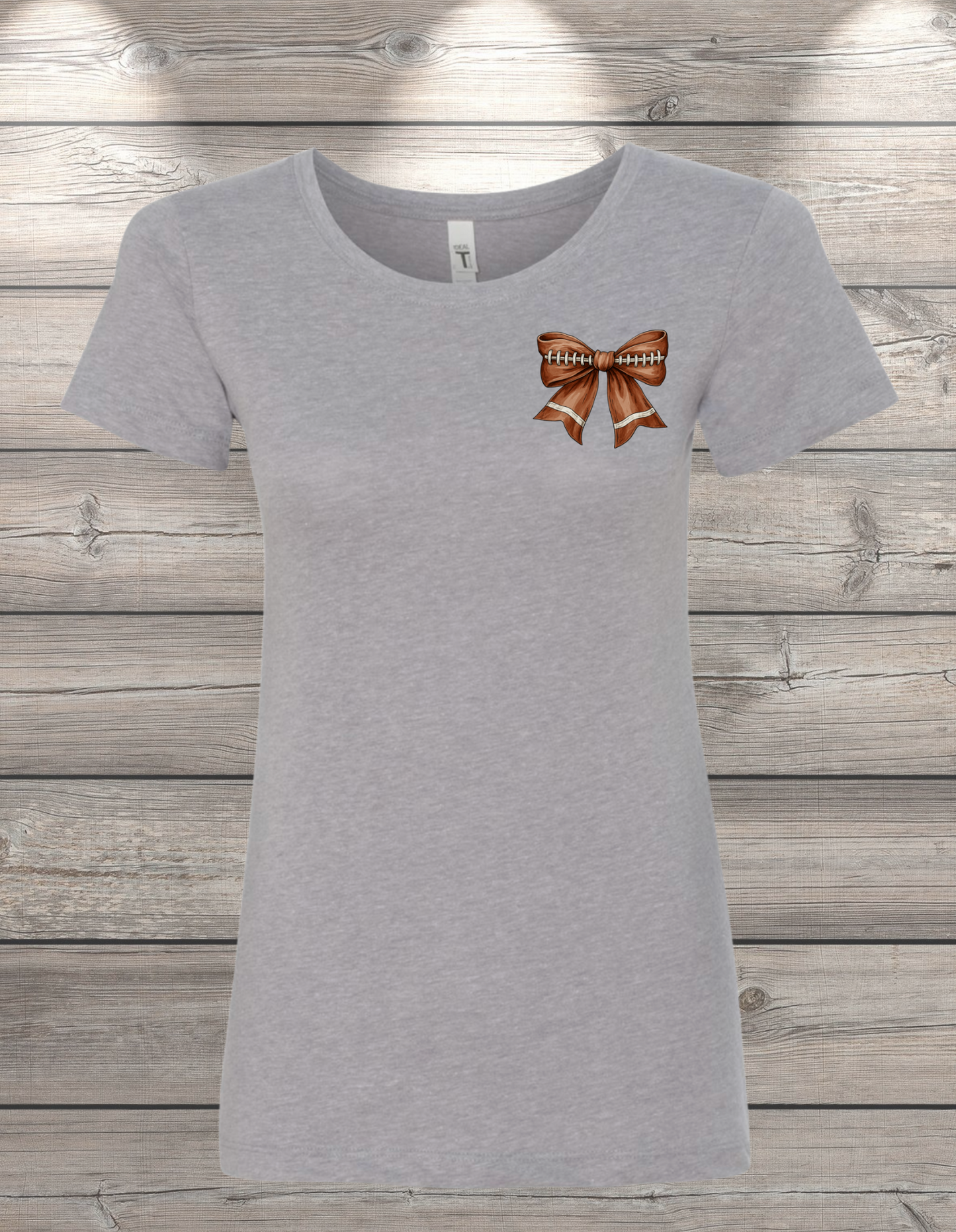 Football Bow T-Shirt – Coquette Game Day Tee | Youth and Womens Sizes