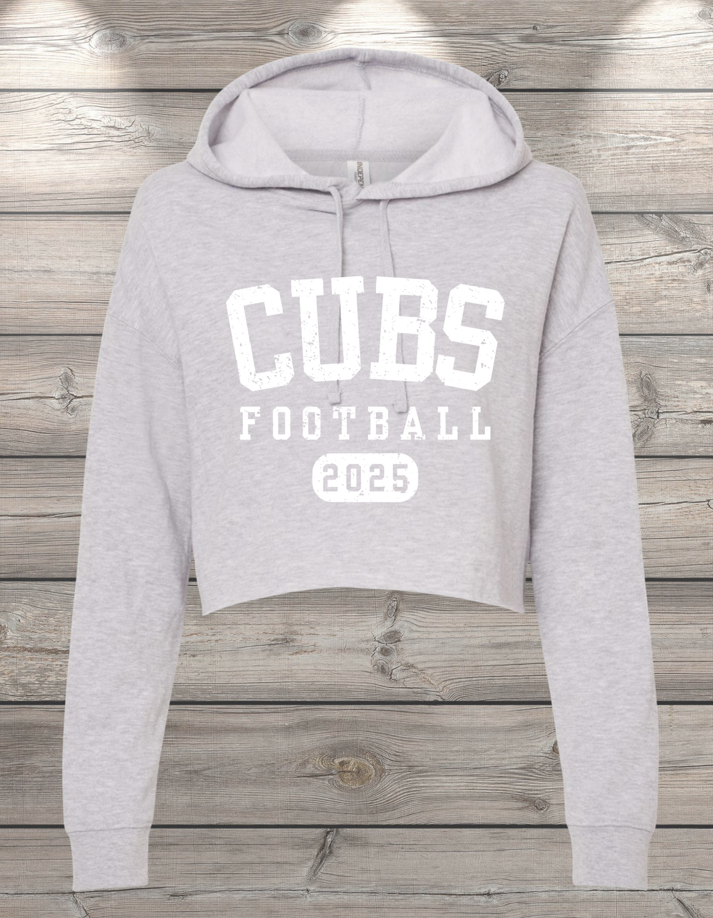 Cubs Football | Sedro Woolley Cubs Football Crop Hoodie Sweatshirt – Independent Trading Co. | Optional Name on Back or Sleeve