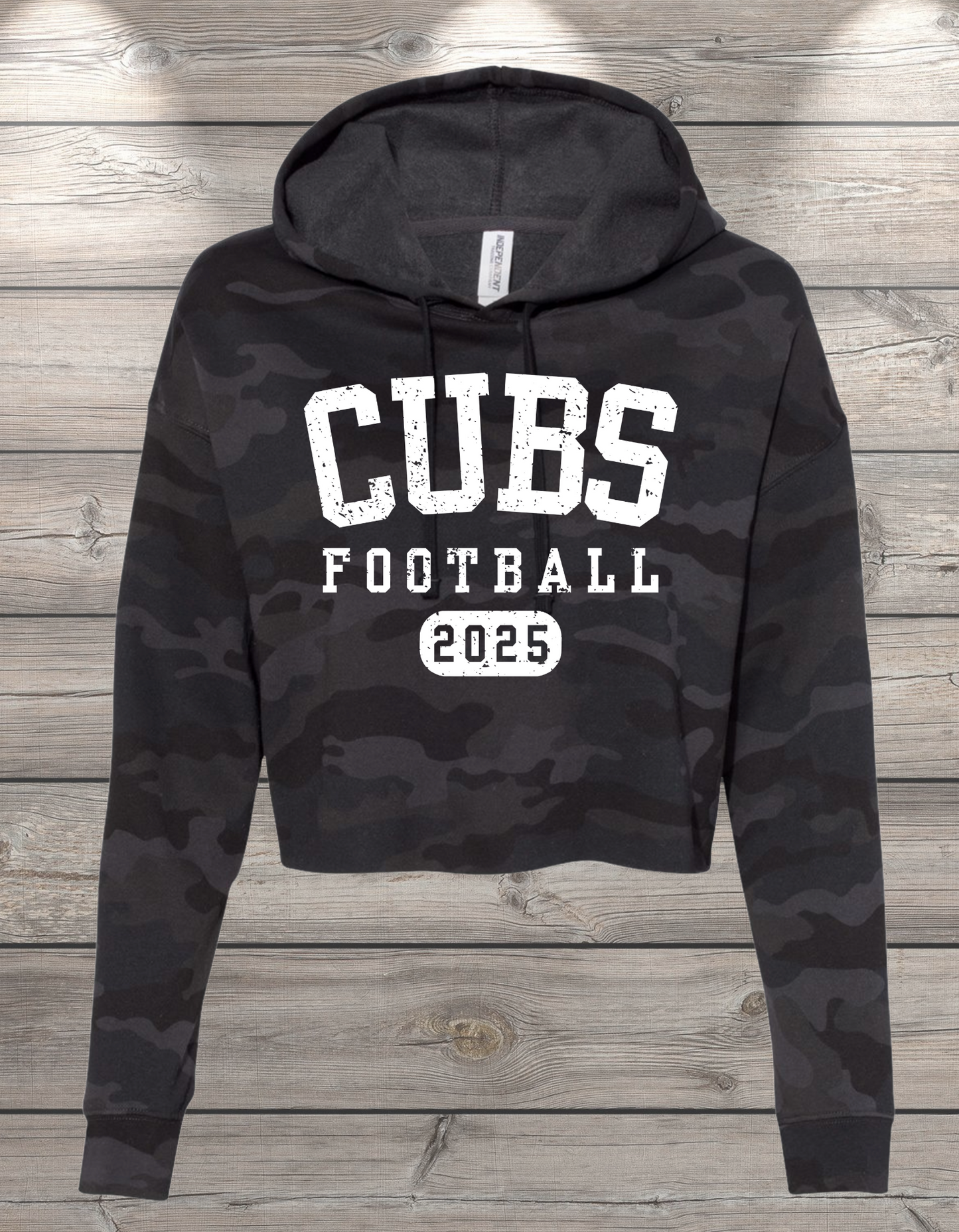 Cubs Football | Sedro Woolley Cubs Football Crop Hoodie Sweatshirt – Independent Trading Co. | Optional Name on Back or Sleeve
