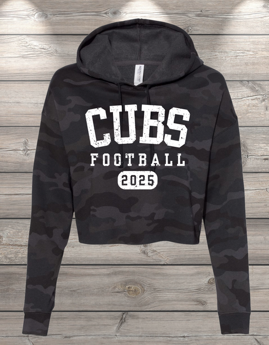 Cubs Football | Sedro Woolley Cubs Football Crop Hoodie Sweatshirt – Independent Trading Co. | Optional Name on Back or Sleeve