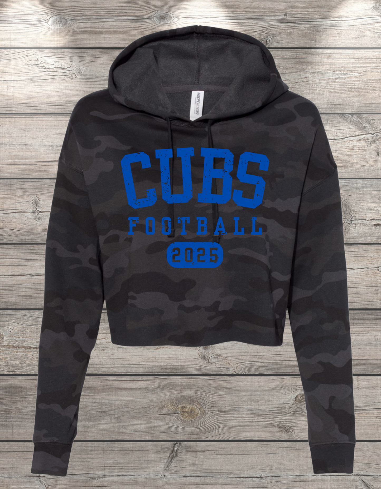 Cubs Football | Sedro Woolley Cubs Football Crop Hoodie Sweatshirt – Independent Trading Co. | Optional Name on Back or Sleeve