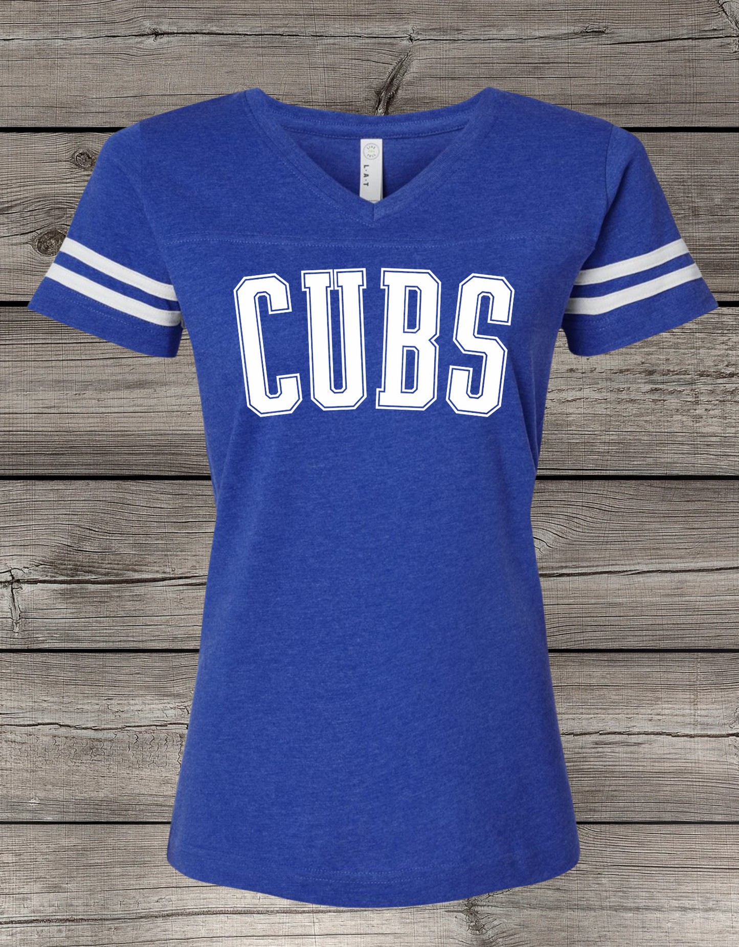 Cubs Jersey-Style Spirit Tee – Women’s V-Neck & Youth Crew Neck