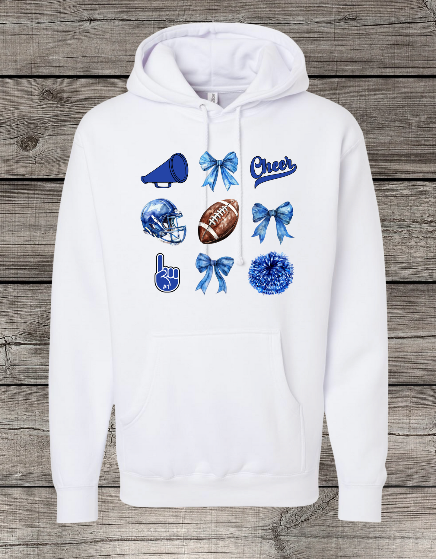 Blue Cheer & Football Spirit Hoodie & Crewneck – Game Day Spirit Wear
