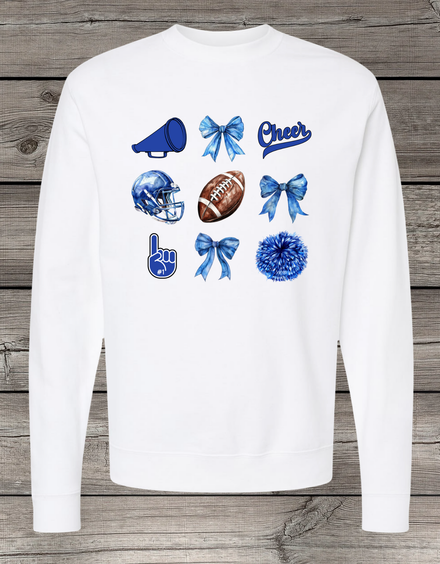 Blue Cheer & Football Spirit Hoodie & Crewneck – Game Day Spirit Wear