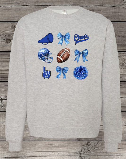 Blue Cheer & Football Spirit Hoodie & Crewneck – Game Day Spirit Wear