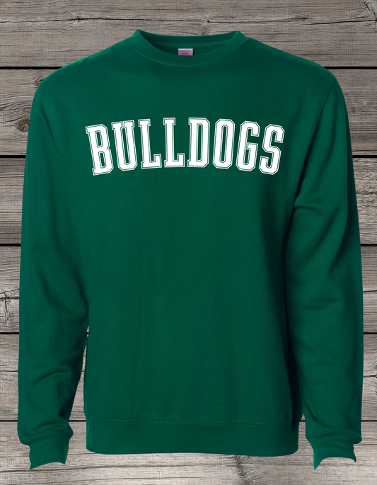 BULLDOGS | Mount Vernon Bulldogs Unisex Crewneck Sweatshirt – Independent Trading Co. | Optional Name on Back or Sleeve