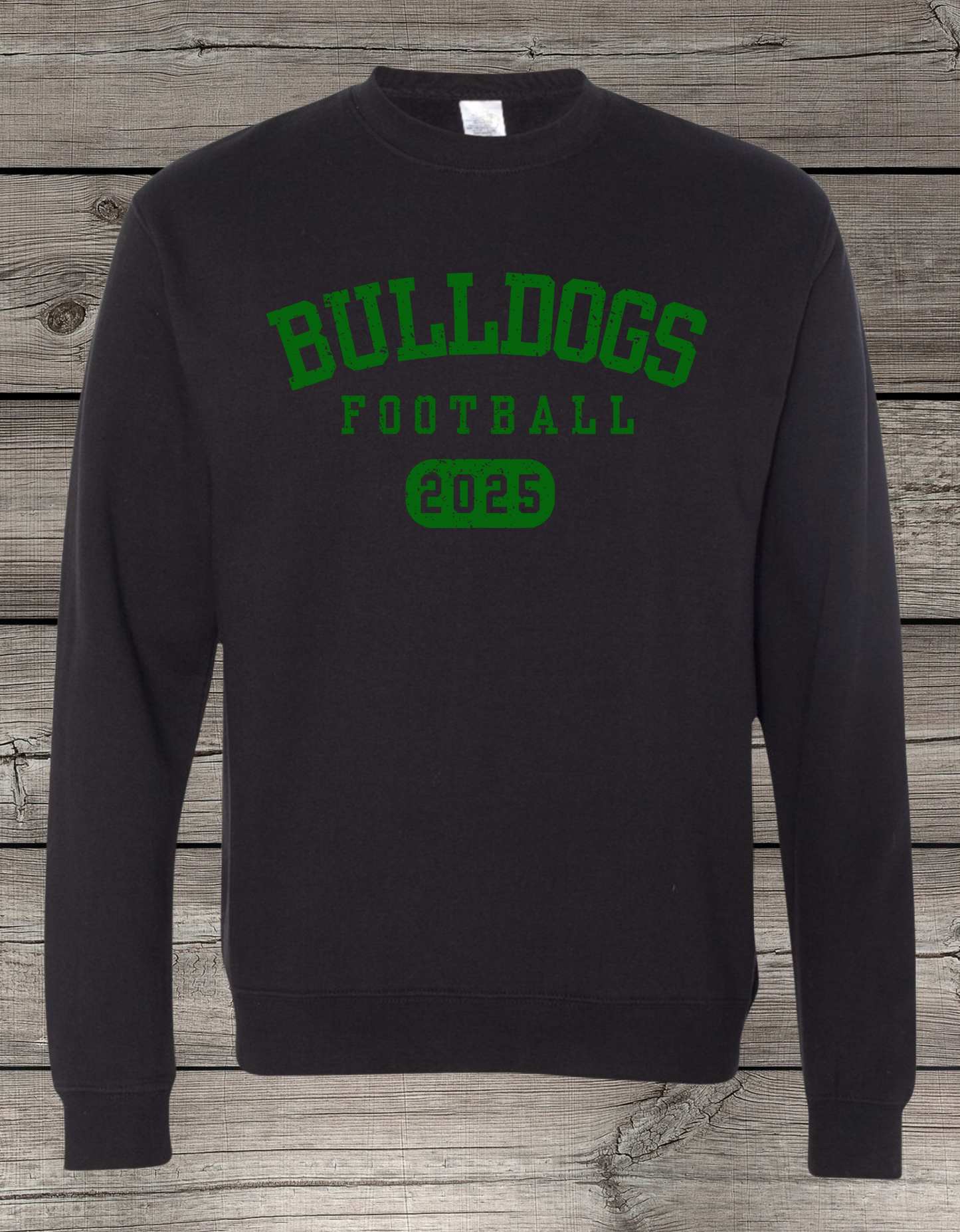MV Bulldogs Football 2025 | Mount Vernon Unisex Crewneck Sweatshirt – Independent Trading Co. | Optional Name on Back or Sleeve