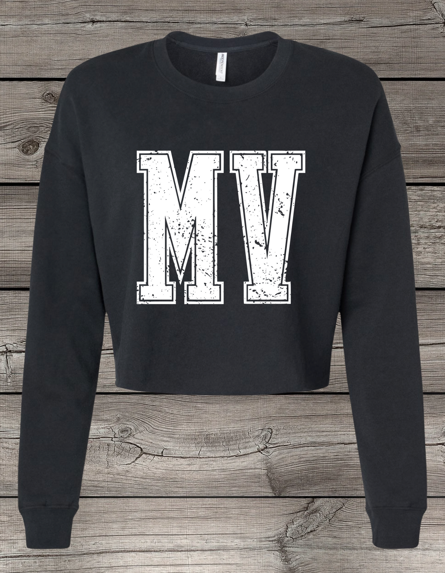MV | Mount Vernon Crop Crewneck Sweatshirt – Independent Trading Co. | Optional Name on Back or Sleeve