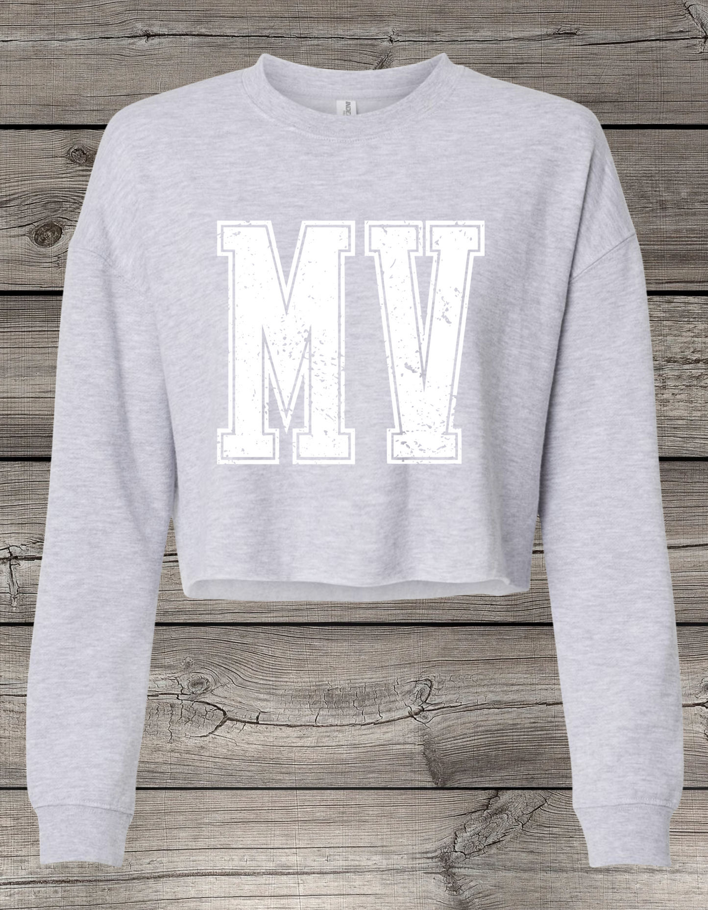 MV | Mount Vernon Crop Crewneck Sweatshirt – Independent Trading Co. | Optional Name on Back or Sleeve