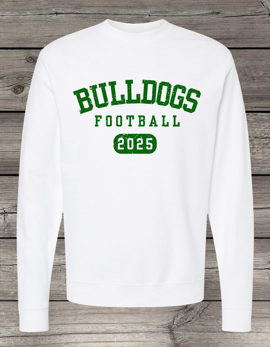 MV Bulldogs Football 2025 | Mount Vernon Unisex Crewneck Sweatshirt – Independent Trading Co. | Optional Name on Back or Sleeve