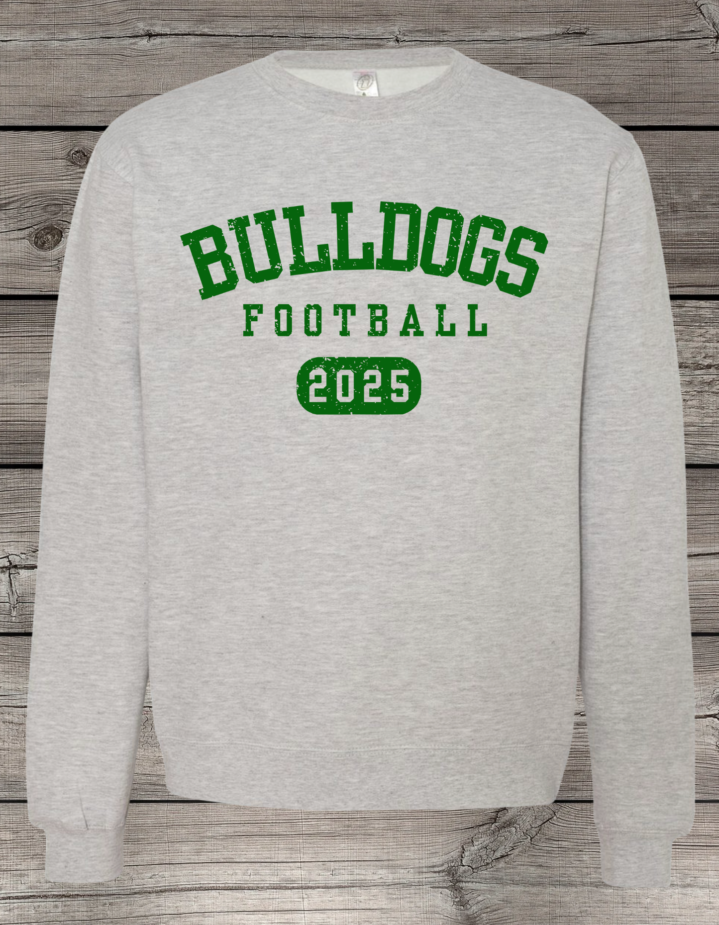 MV Bulldogs Football 2025 | Mount Vernon Unisex Crewneck Sweatshirt – Independent Trading Co. | Optional Name on Back or Sleeve