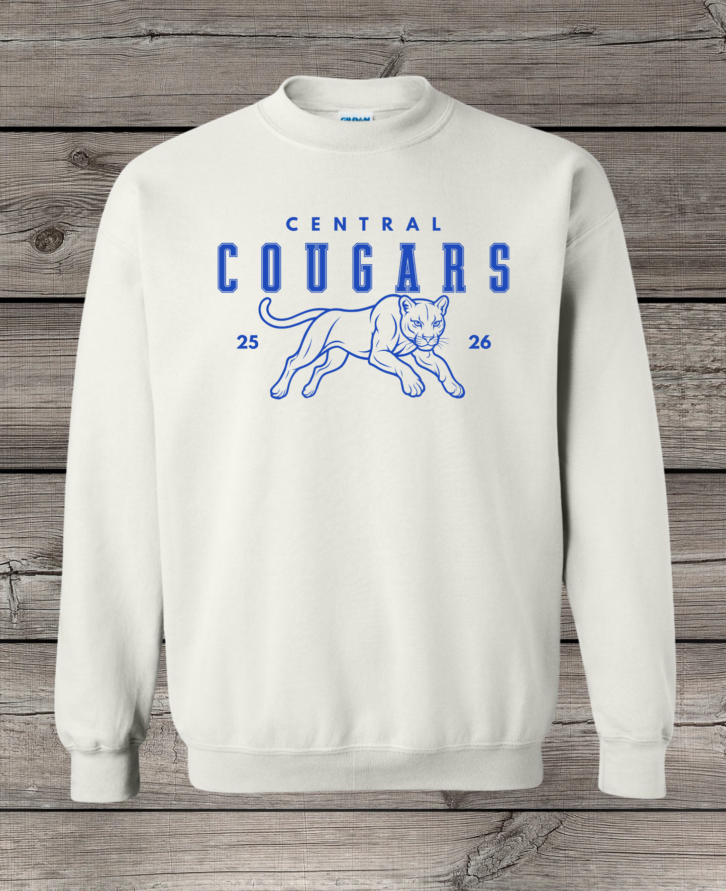 Central Cougars Elementary Crewneck Sweatshirt | Youth & Adult Sizes | Central Cougars 25/26