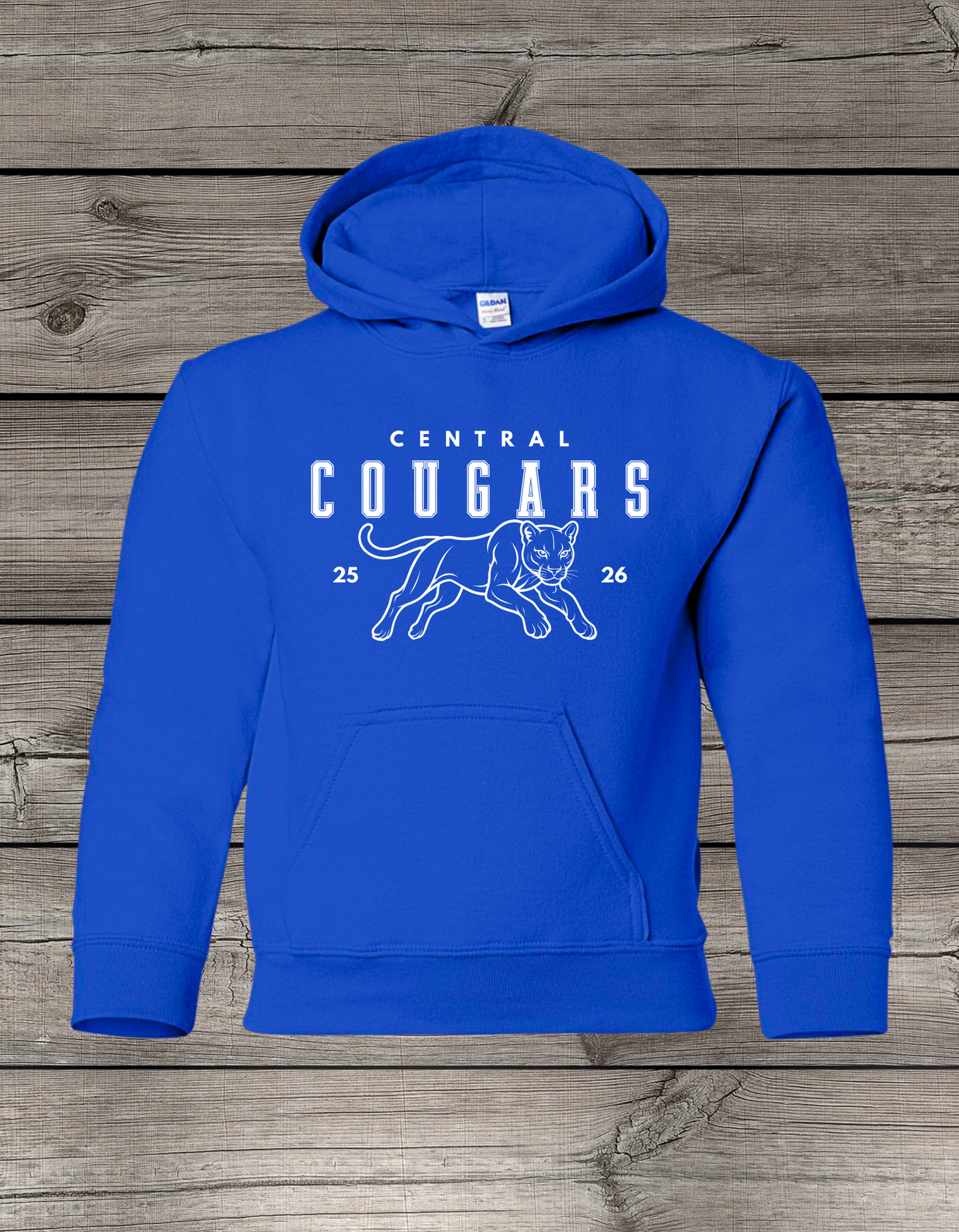 Central Cougars Elementary Hoodie | Youth & Adult Sizes | Central Cougars 25/26