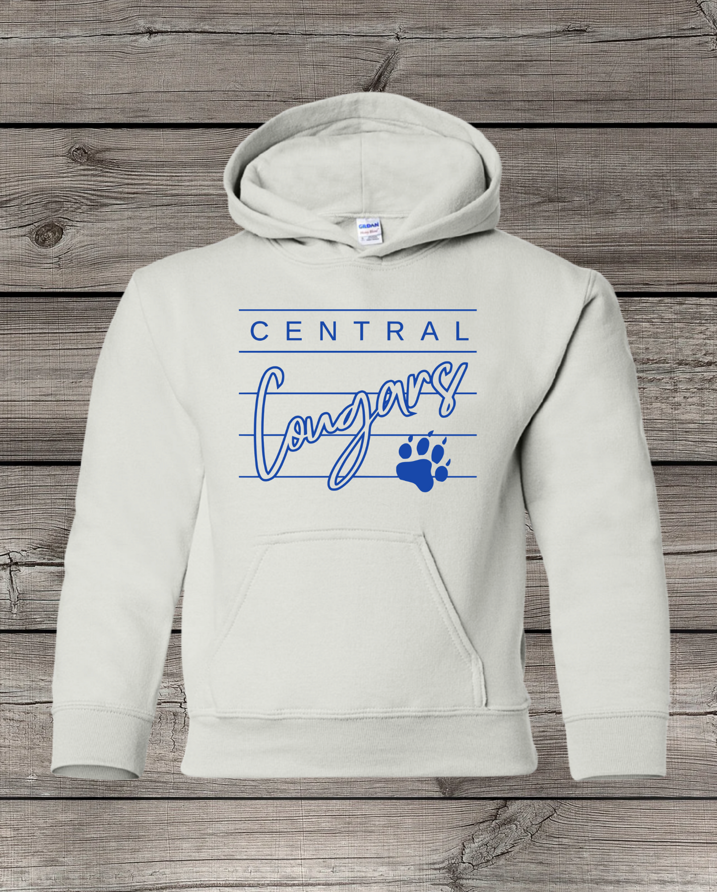 Central Cougars Elementary Hoodie | Youth & Adult Sizes | Lined Central Cougars