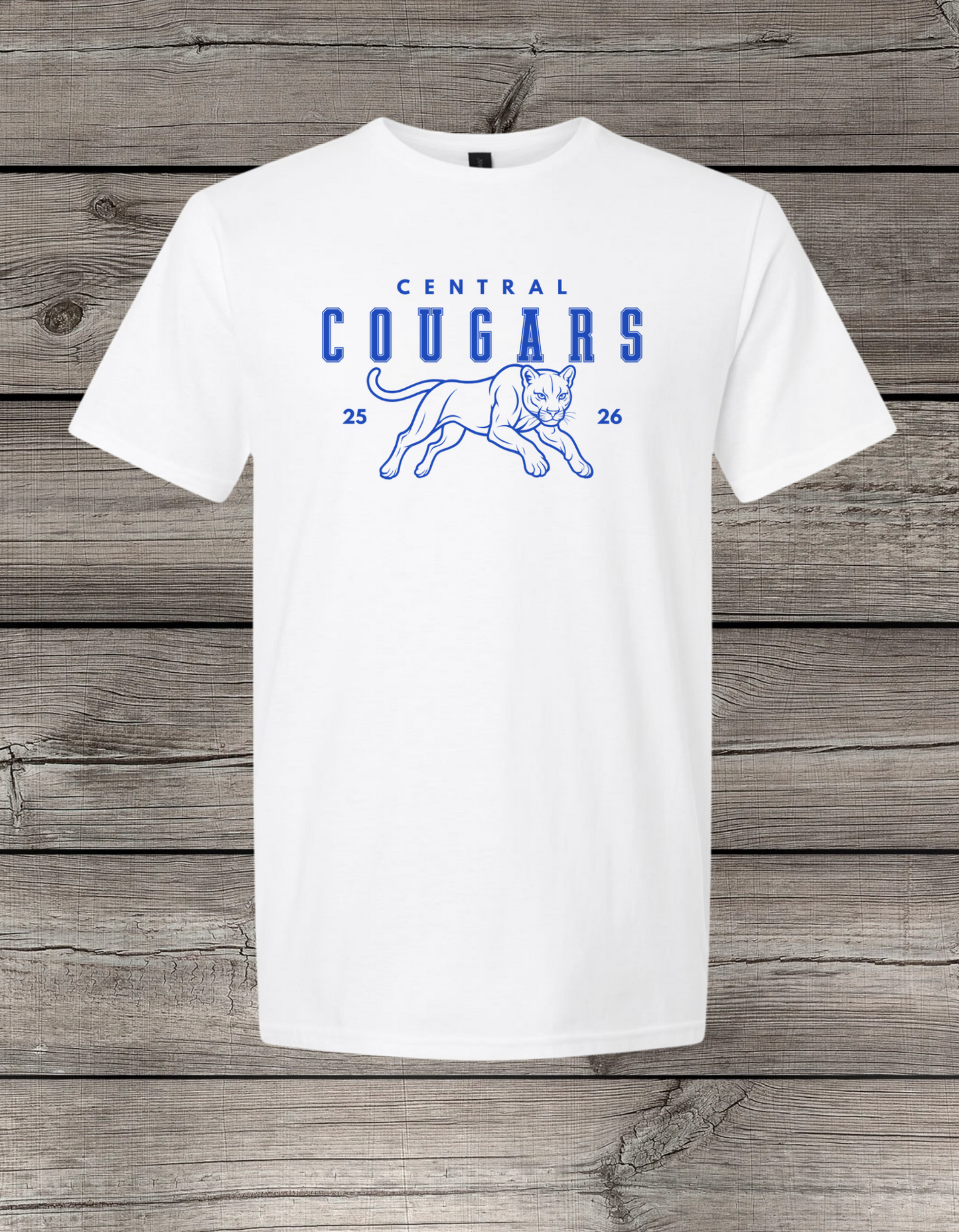 Central Cougars Elementary T-Shirt | Youth & Adult Sizes | Cougars Spirit Wear | Central Cougars 25/26