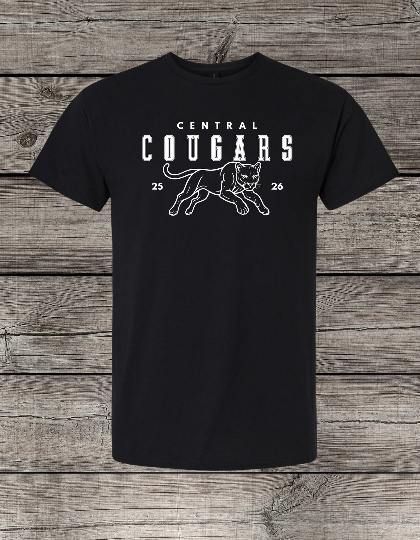 Central Cougars Elementary T-Shirt | Youth & Adult Sizes | Cougars Spirit Wear | Central Cougars 25/26