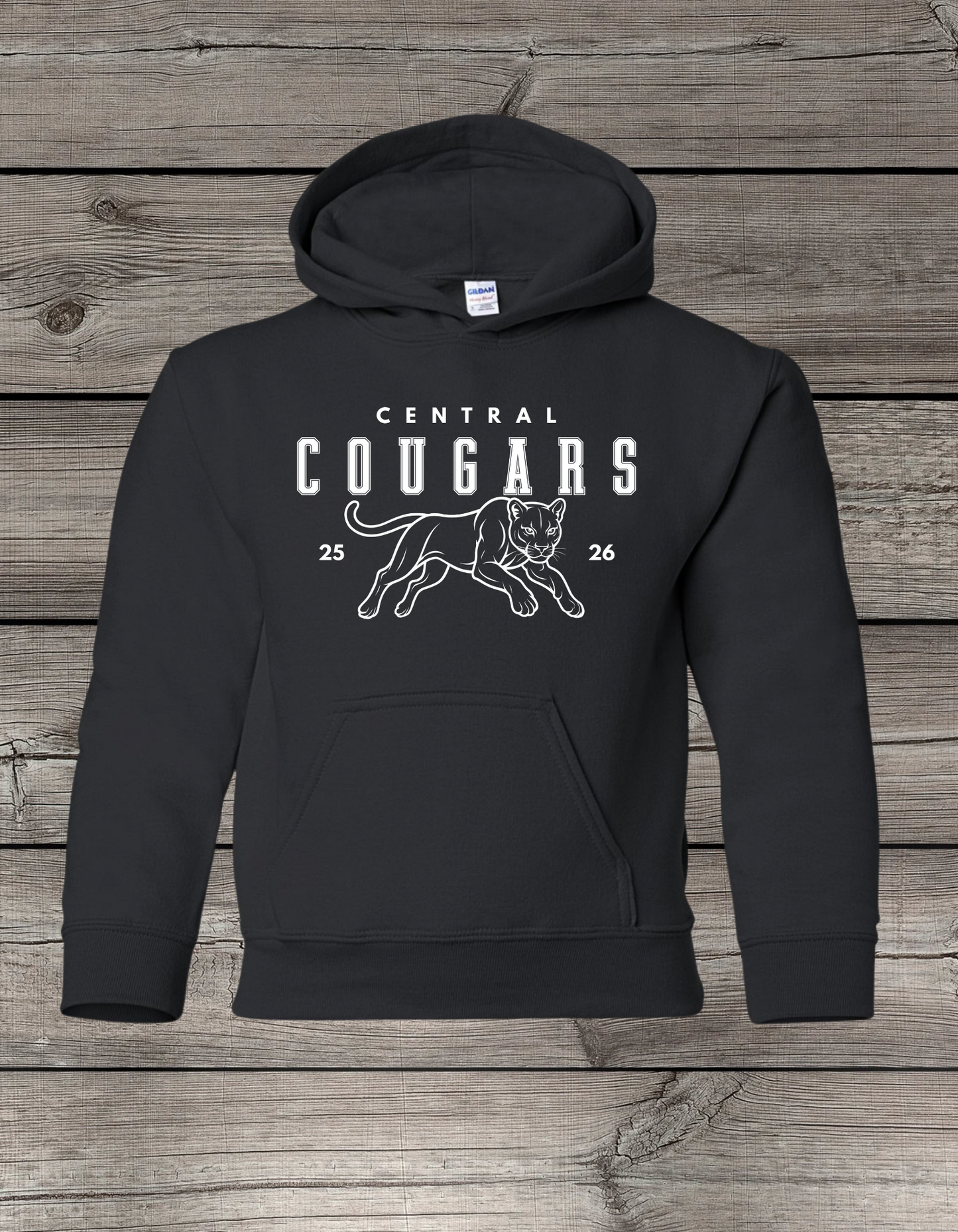 Central Cougars Elementary Hoodie | Youth & Adult Sizes | Central Cougars 25/26