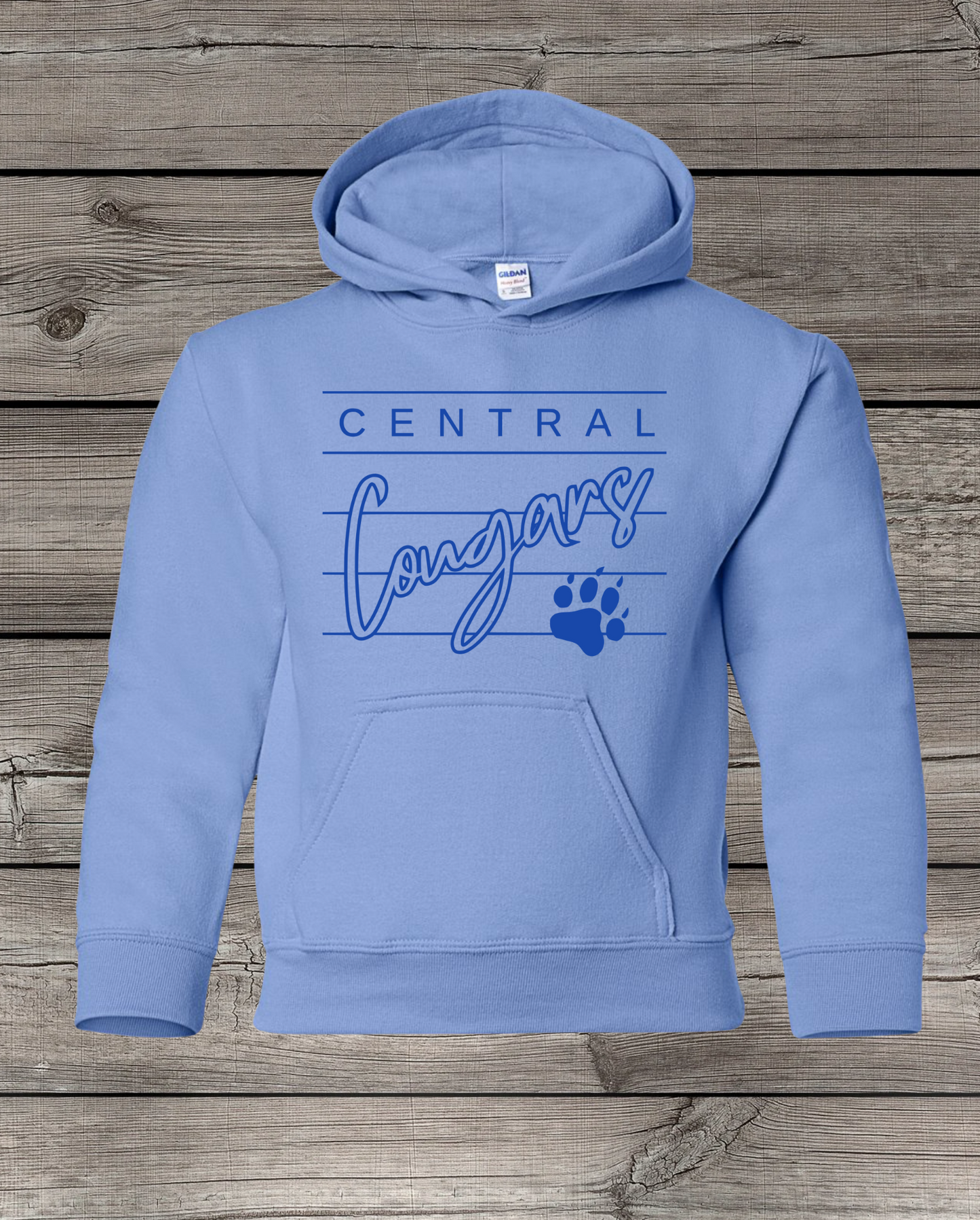 Central Cougars Elementary Hoodie | Youth & Adult Sizes | Lined Central Cougars