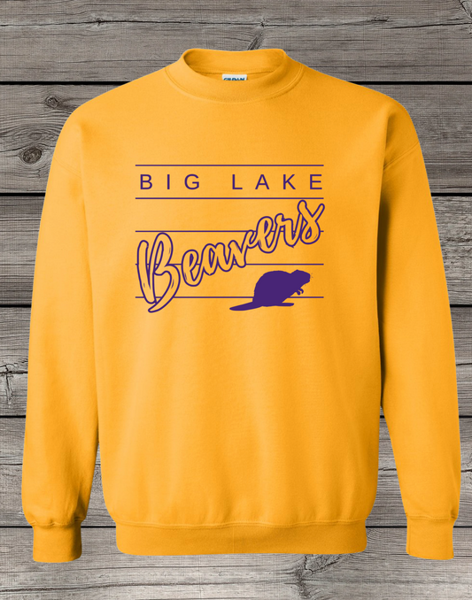 Big Lake Elementary Crewneck Sweatshirt | Youth & Adult Sizes | Lined Big Lake Beavers
