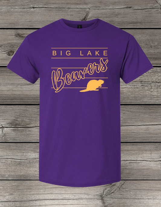 Big Lake Elementary T-Shirt | Youth & Adult Sizes | Beavers Spirit Wear | Lined Big Lake Beavers