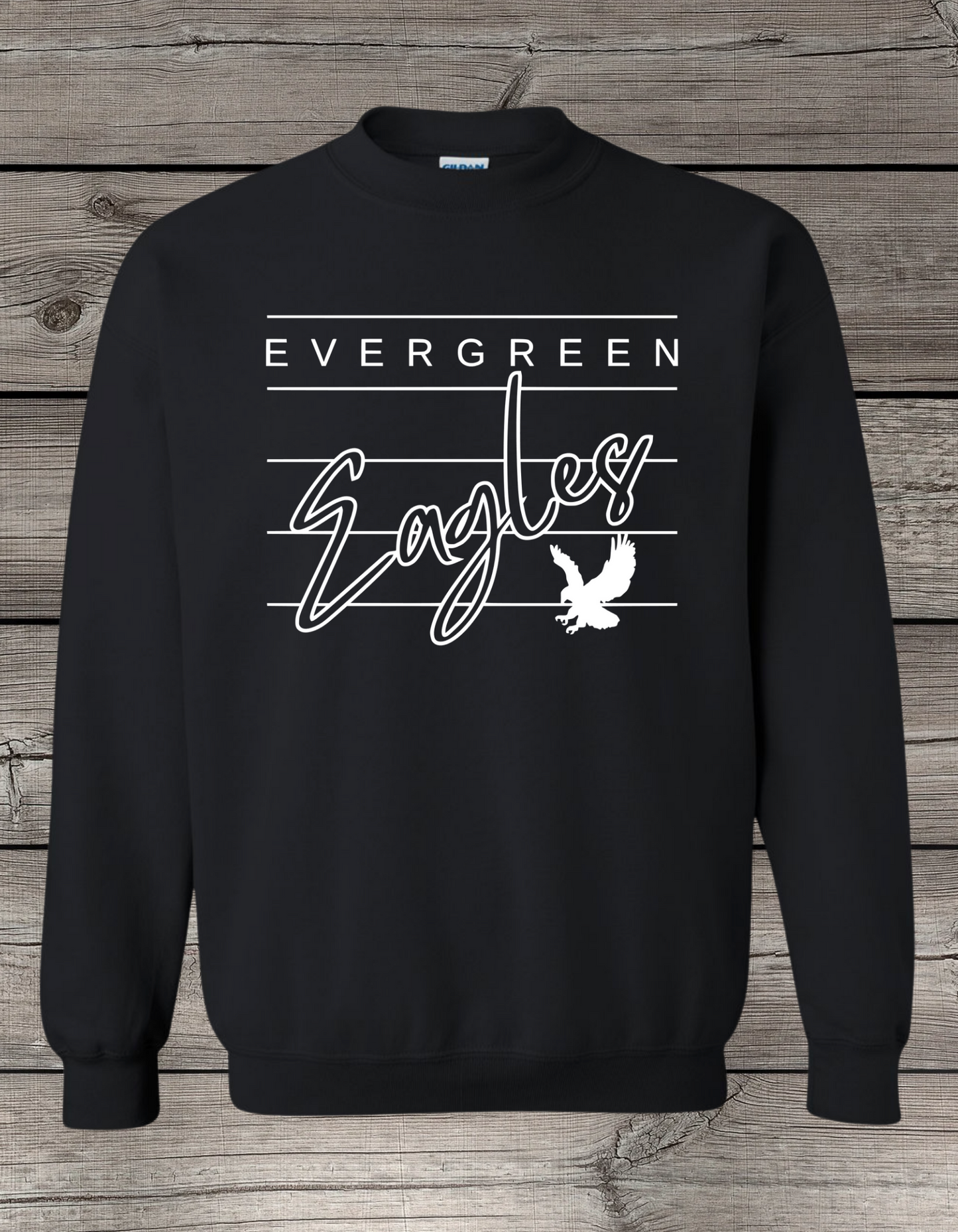 Evergreen Eagles Crewneck Sweatshirt | School Spirit Wear | Youth & Adult Sizes | Lined Eagles