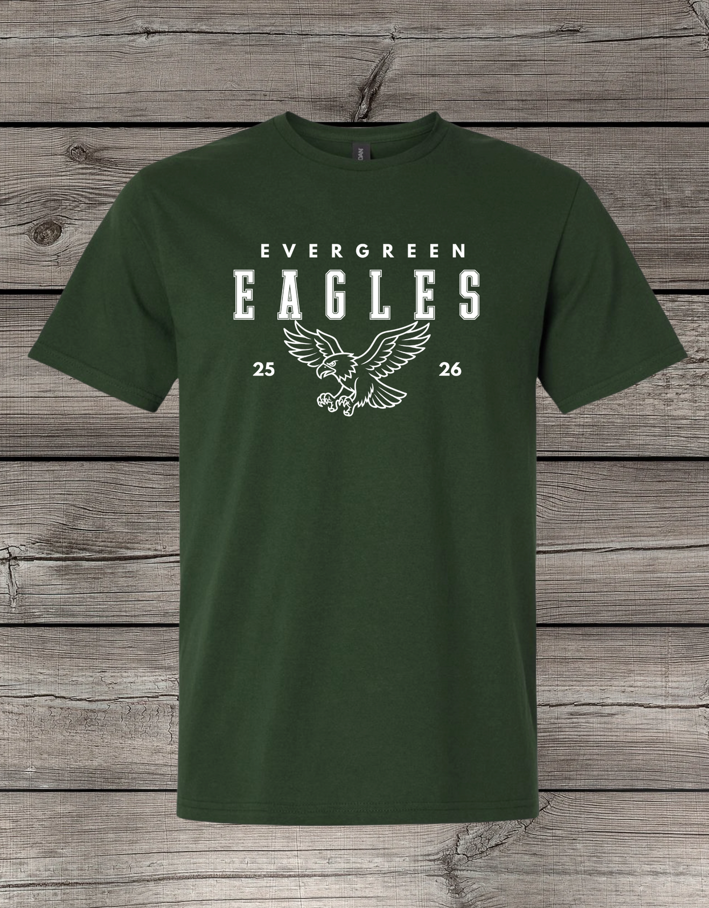 Evergreen Eagles T-Shirt | School Spirit Wear | Youth & Adult Sizes | Eagles 25/26