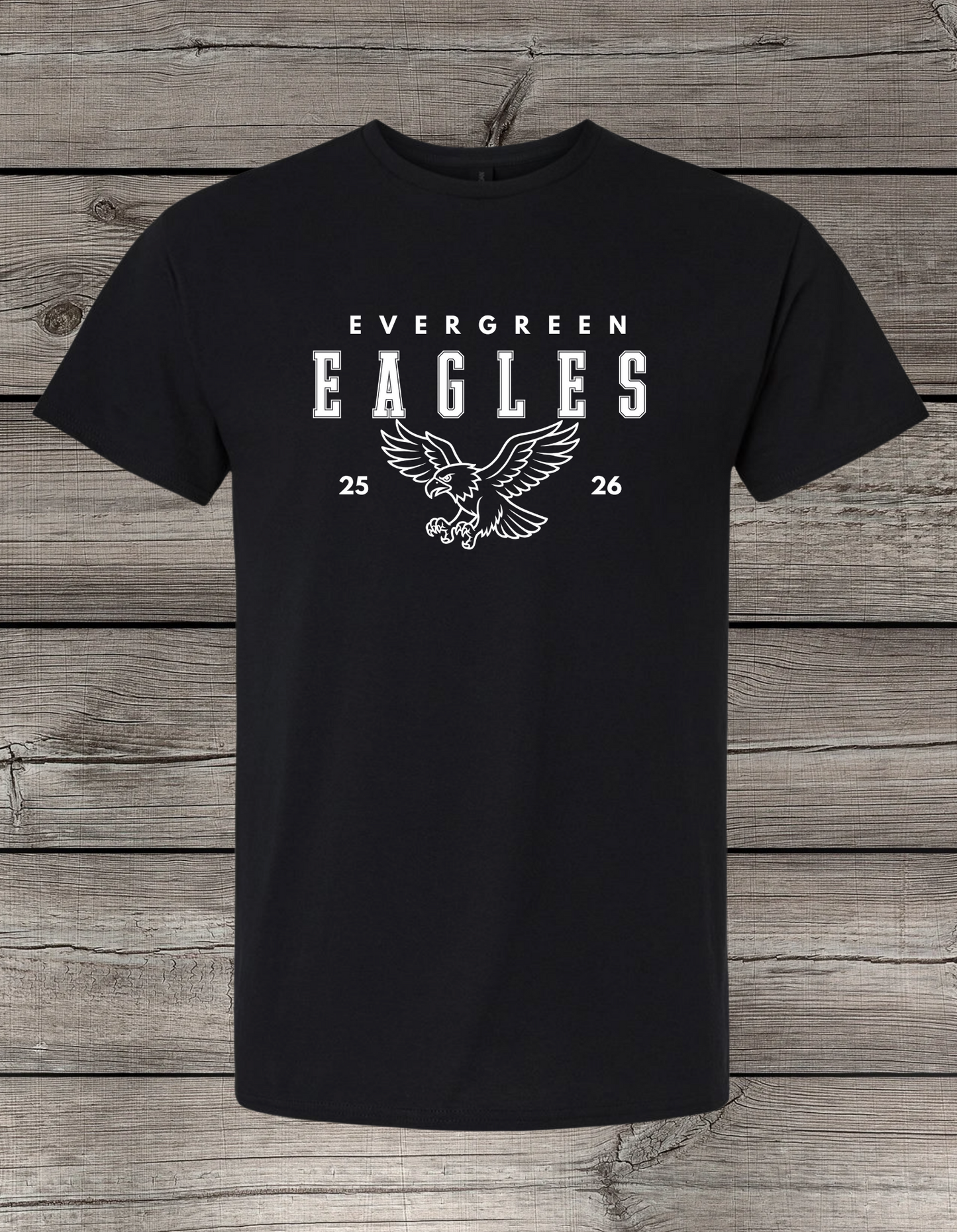 Evergreen Eagles T-Shirt | School Spirit Wear | Youth & Adult Sizes | Eagles 25/26