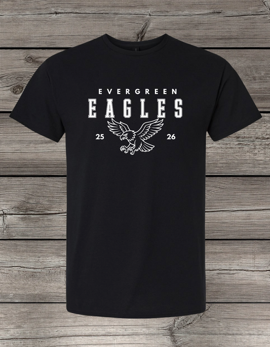Evergreen Eagles T-Shirt | School Spirit Wear | Youth & Adult Sizes | Eagles 25/26