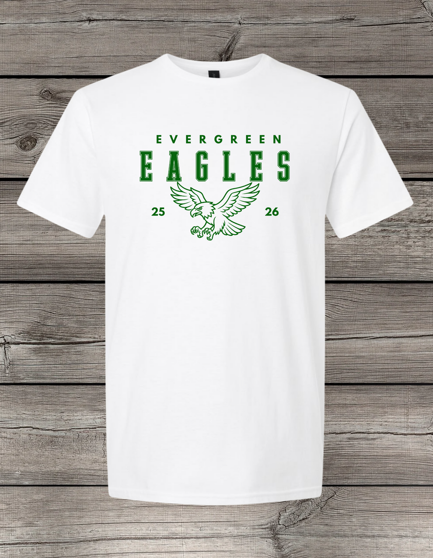 Evergreen Eagles T-Shirt | School Spirit Wear | Youth & Adult Sizes | Eagles 25/26