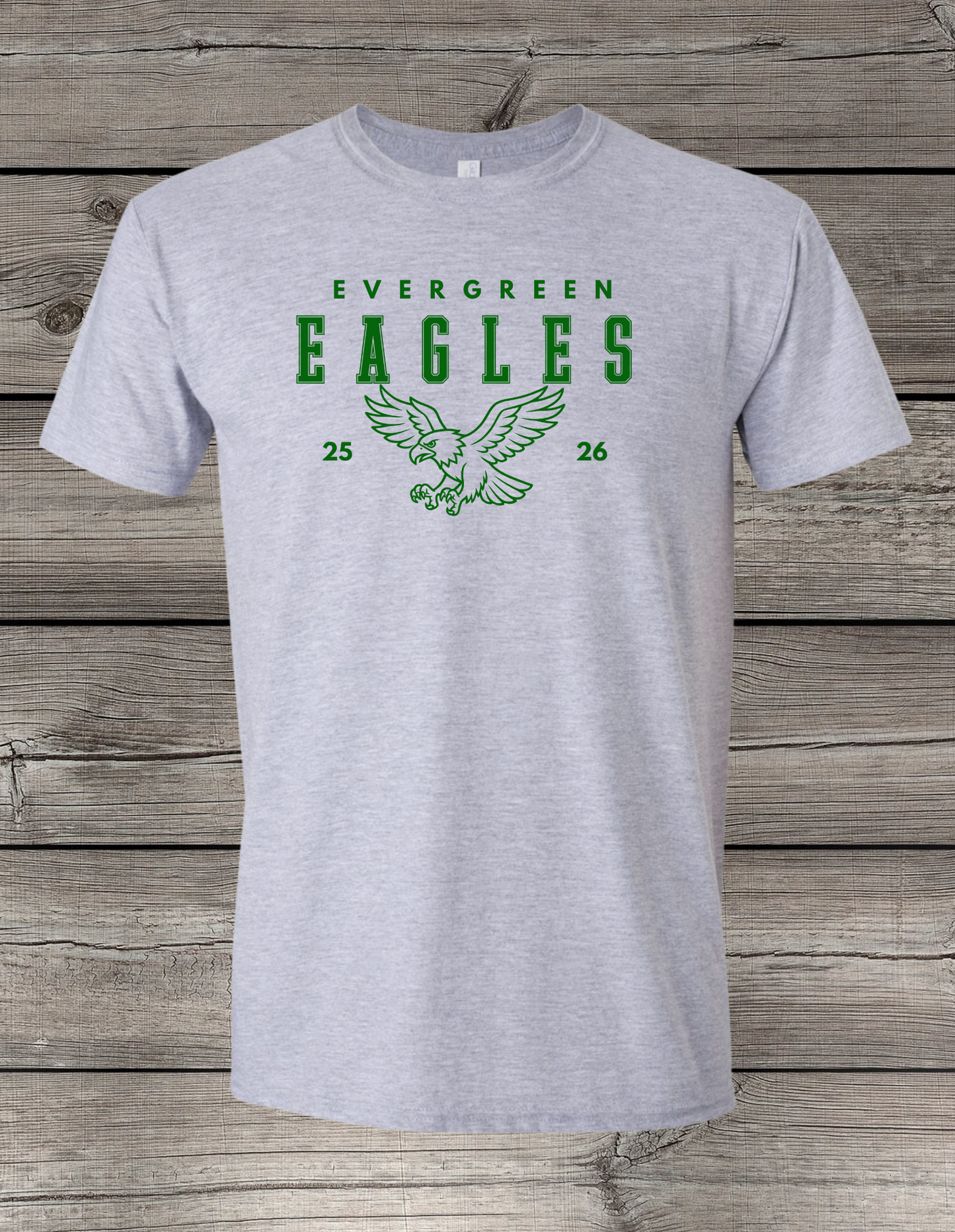 Evergreen Eagles T-Shirt | School Spirit Wear | Youth & Adult Sizes | Eagles 25/26