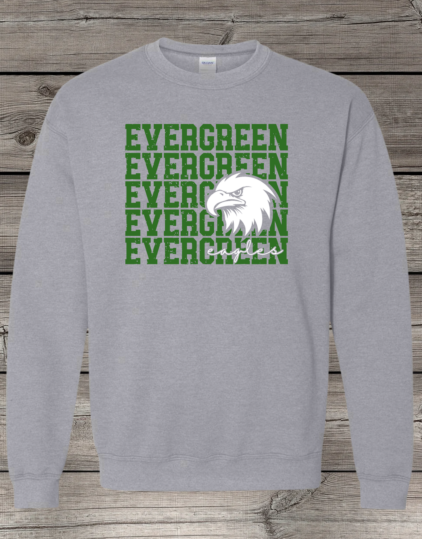 Evergreen Eagles Logo Tee, Crewneck, & Hoodie – Youth & Adult Sizes | School Spirit Wear