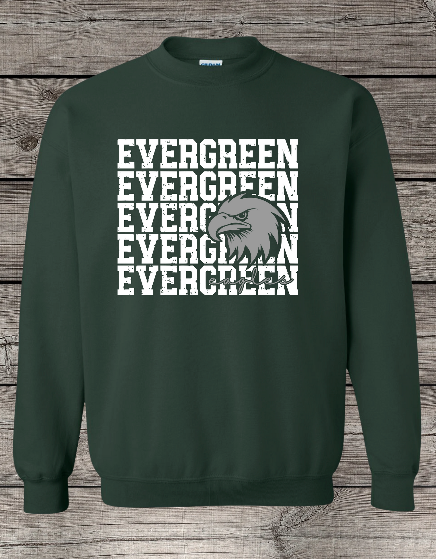 Evergreen Eagles Logo Tee, Crewneck, & Hoodie – Youth & Adult Sizes | School Spirit Wear